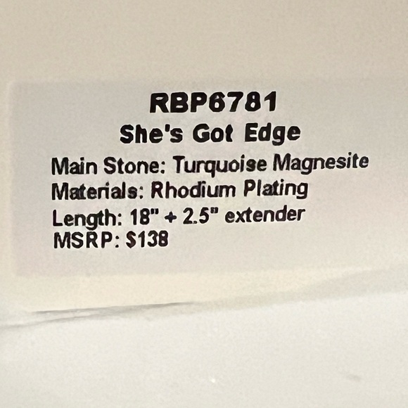 Bomb Party, December 2023, Turquoise Necklace - Picture 2 of 2